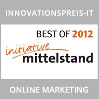 Innovationspreis-IT Prädikat "best of" 2012 "Online Marketing"