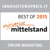 Innovationspreis-IT Prädikat "best of" 2015 "Online Marketing"