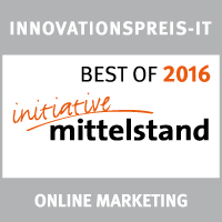 Innovationspreis-IT Prädikat "best of" 2016 "Online Marketing"