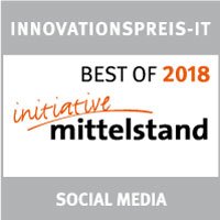 Innovationspreis-IT Prädikat "best of" 2018 "Social Media"