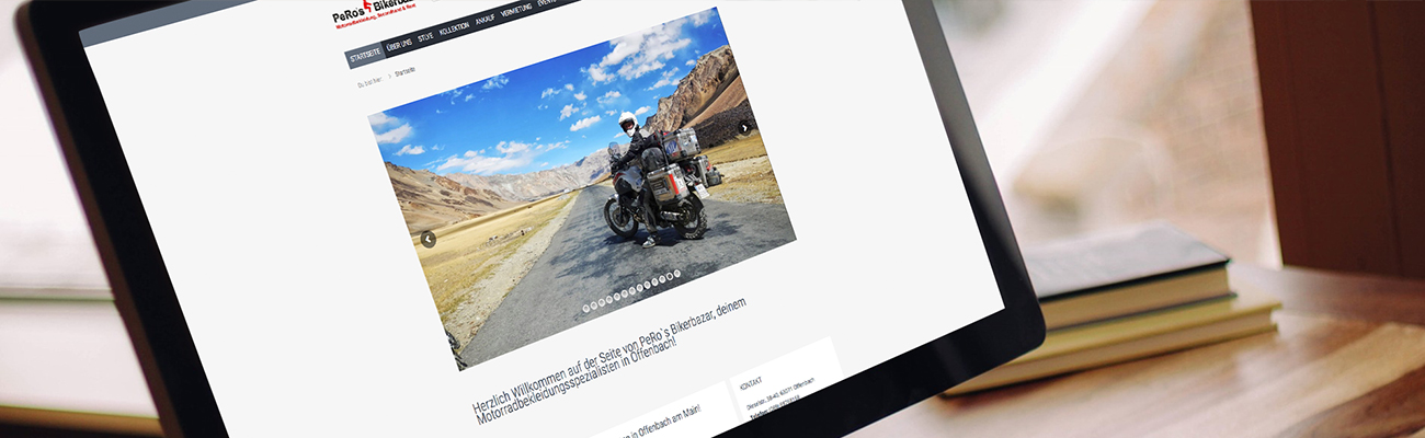Peros Bikerbazar Internetseite