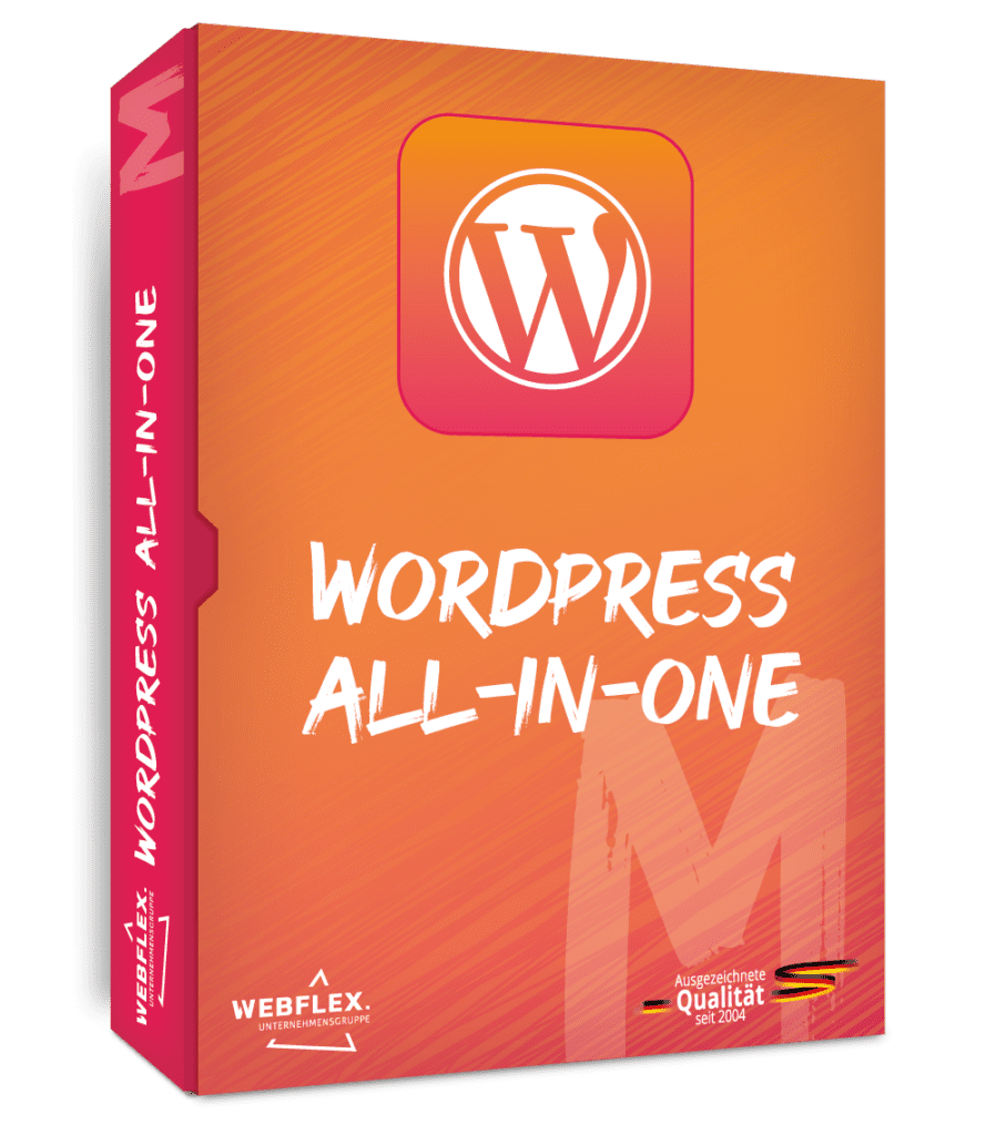 Darstellung des Produkt-Paketes 'WordPress All-In-One M' für WordPress Hosting und Updates