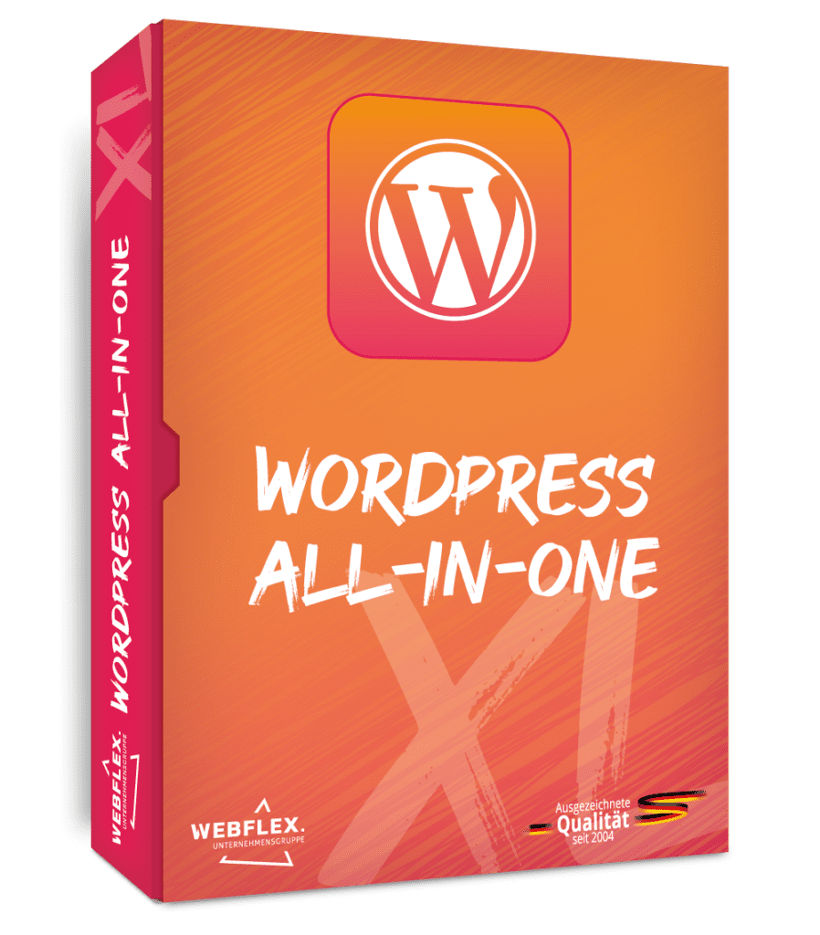 Darstellung des Produkt-Paketes 'WordPress All-In-One XL' für WordPress Hosting und Updates