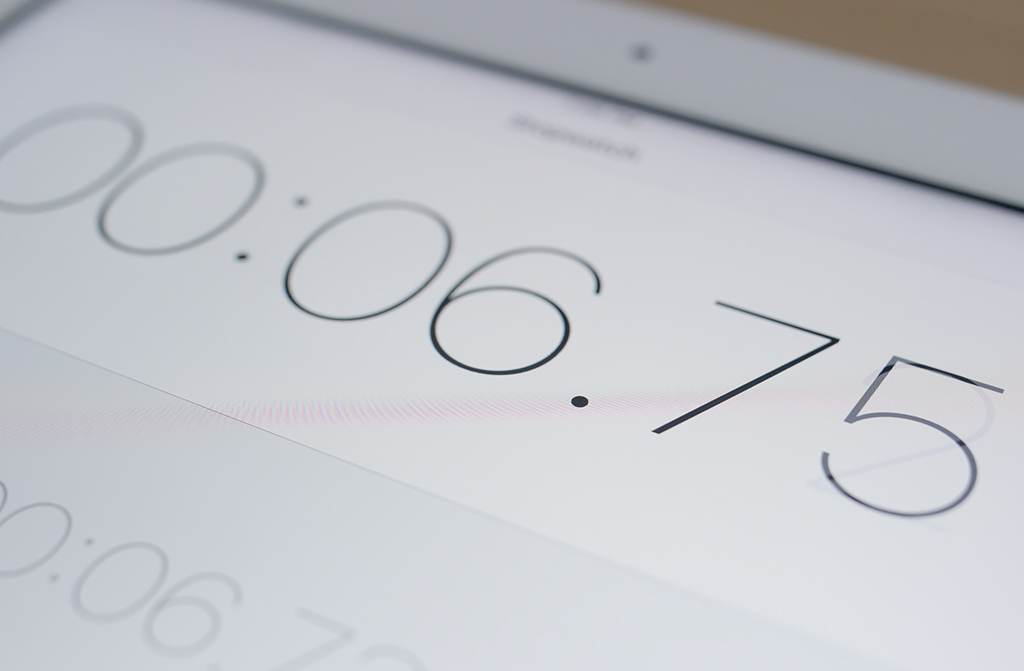 Ein Handybildschirm, der die Ladezeit einer Seite angibt in Sekunden angibt