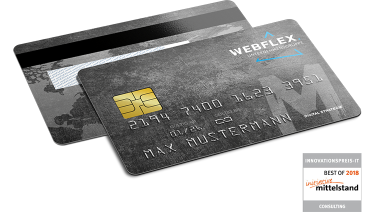 Darstellung des Produktes 'DIGITAL STRATEGIE Card M' mit dem Innovationspreis initiative Mittelstand in Consulting