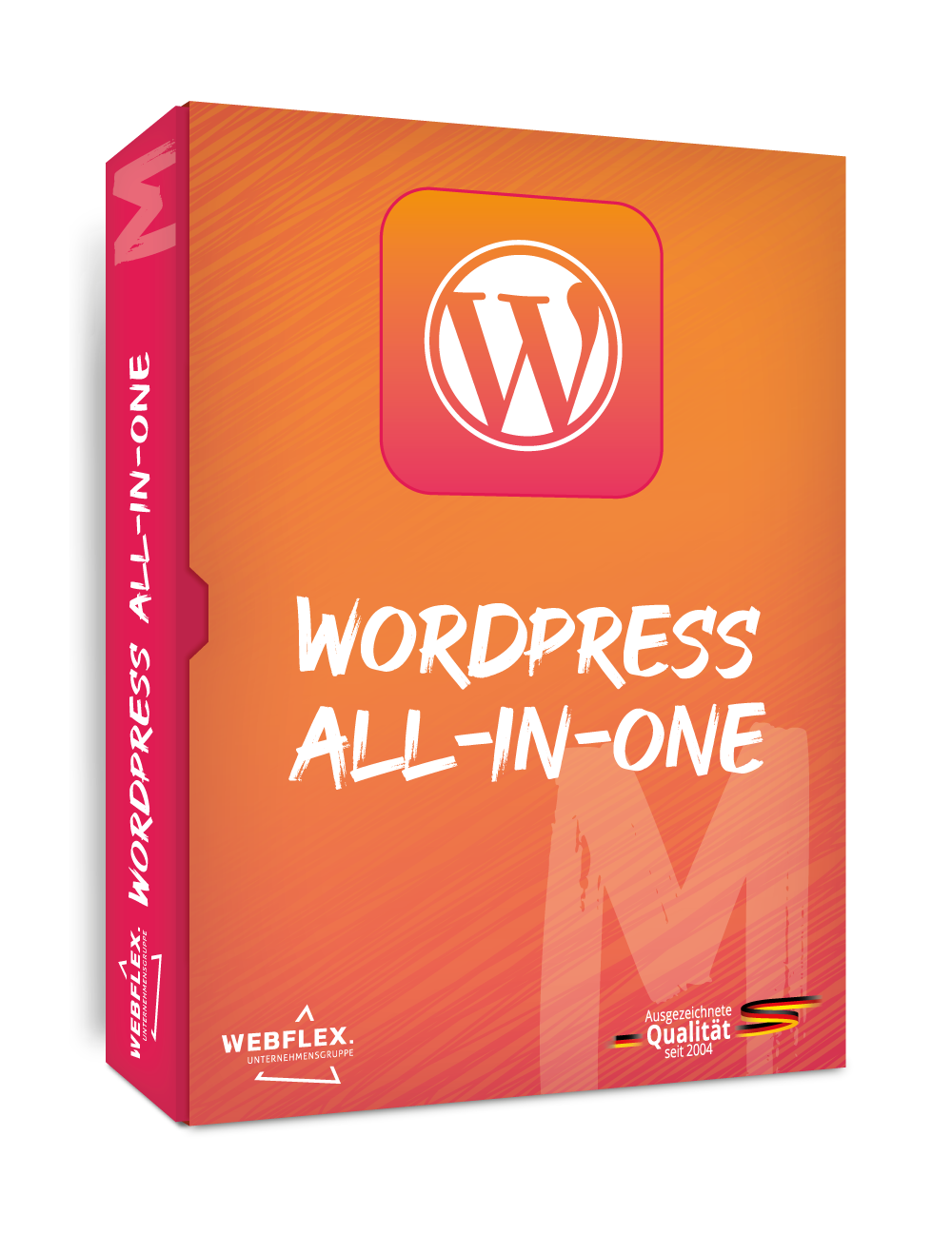 Darstellung des Produkt-Paketes 'WordPress All-In-One M' für WordPress Hosting und Updates